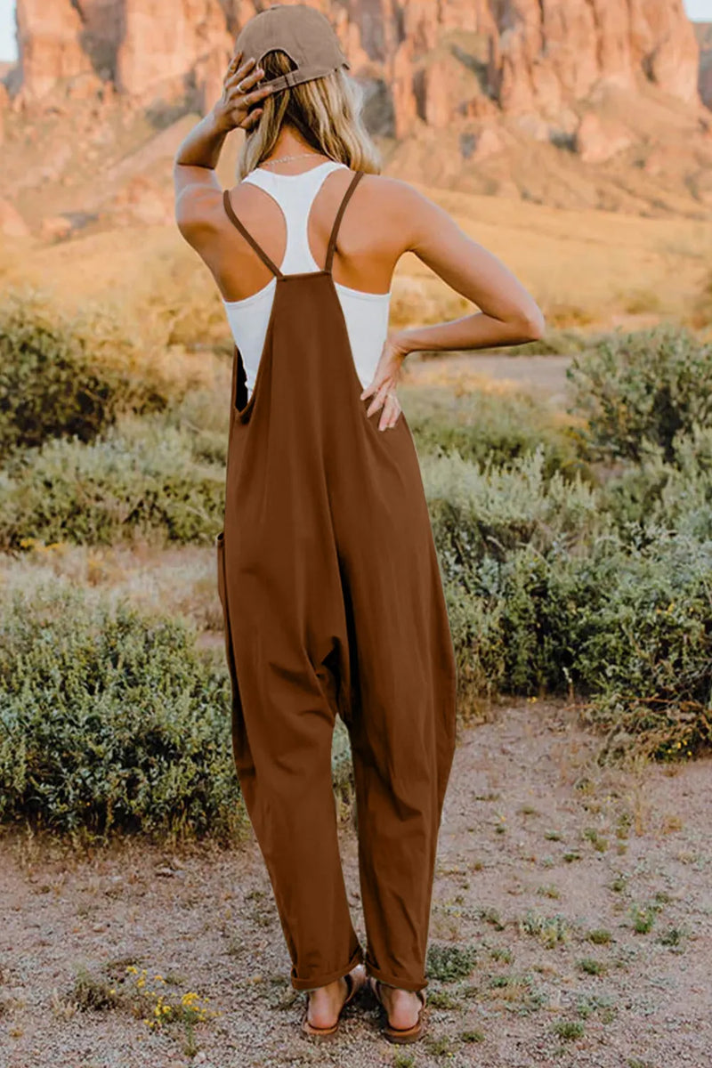 Double Take Full Size V-Neck Sleeveless Jumpsuit with Pockets 8