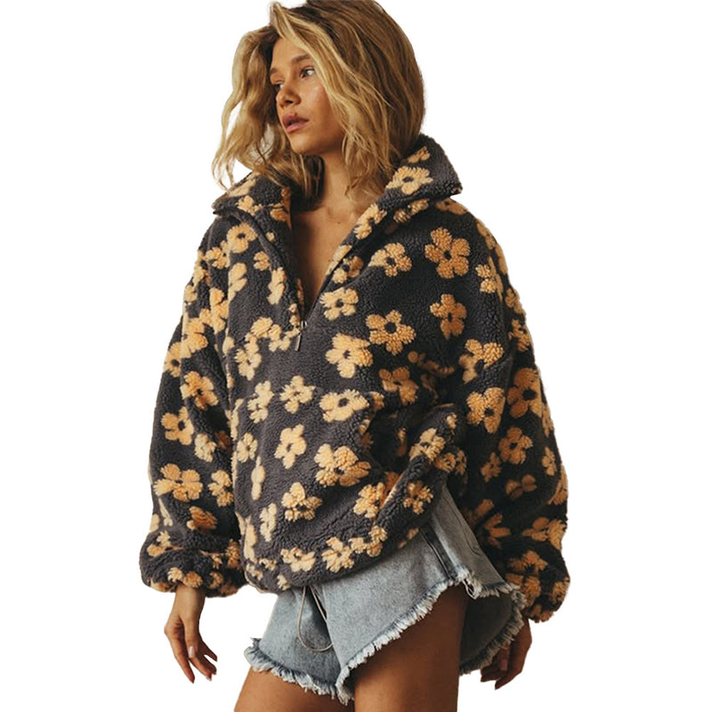 Mabel Floral Fleece Pullover