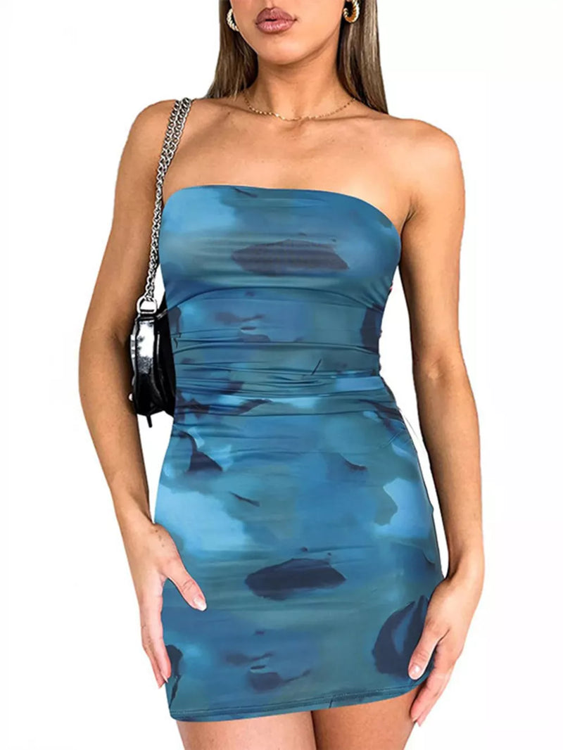 Tie-dye Bodycon Mini Dress 1