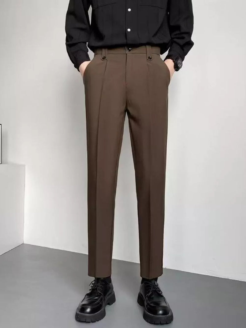 Men's Slim Fit Ankle-Length Dress Pants 3