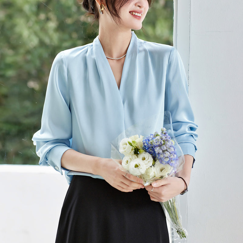 Womens Breathable Wrinkle-resistant Chiffon Bl 3