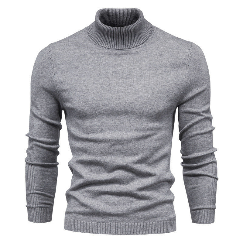 Grey Turtleneck Sweater — Gray