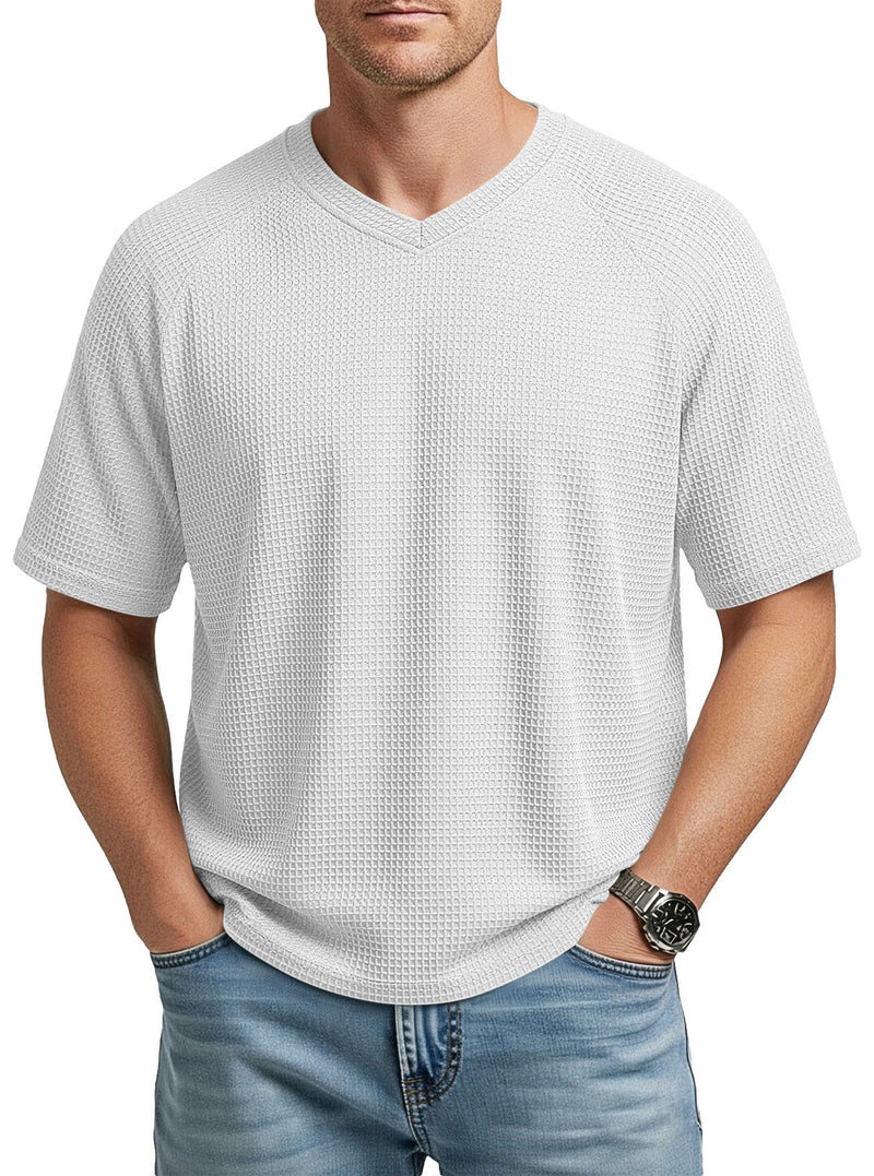 Raglan Waffle-Knit Tee 3