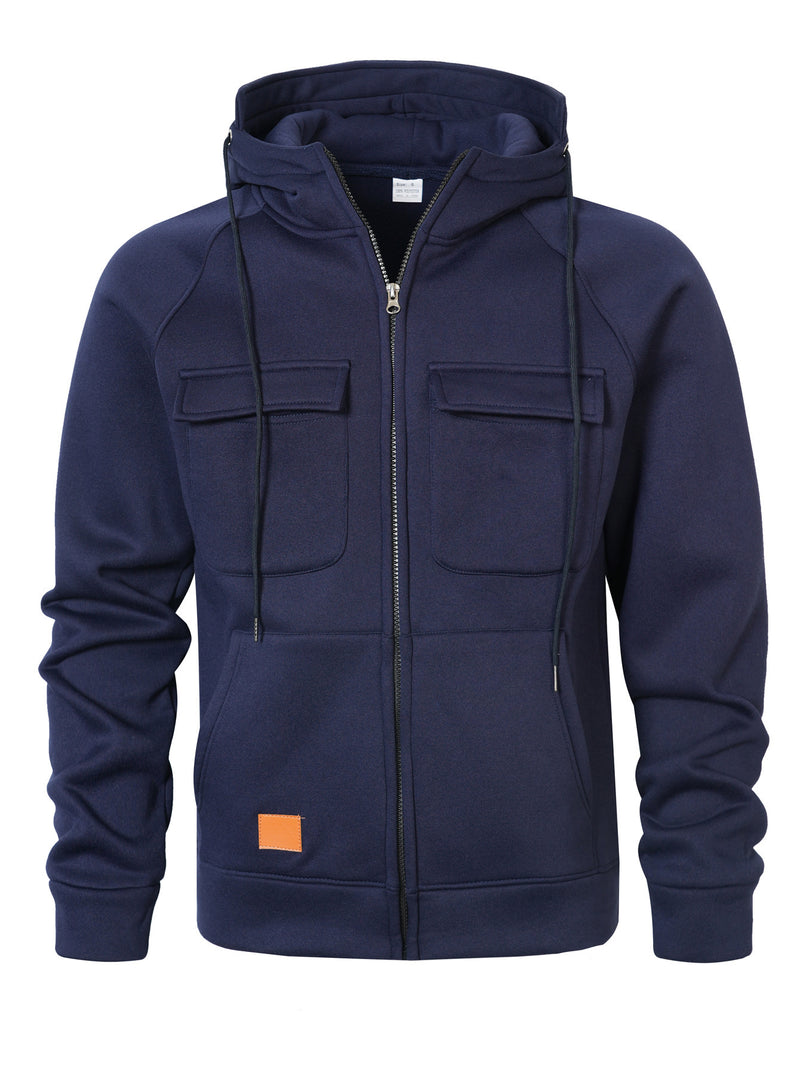 Sudadera con Capucha y Cuello Alto Utility