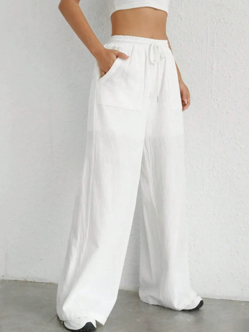Drawstring Wide Leg Pants 4