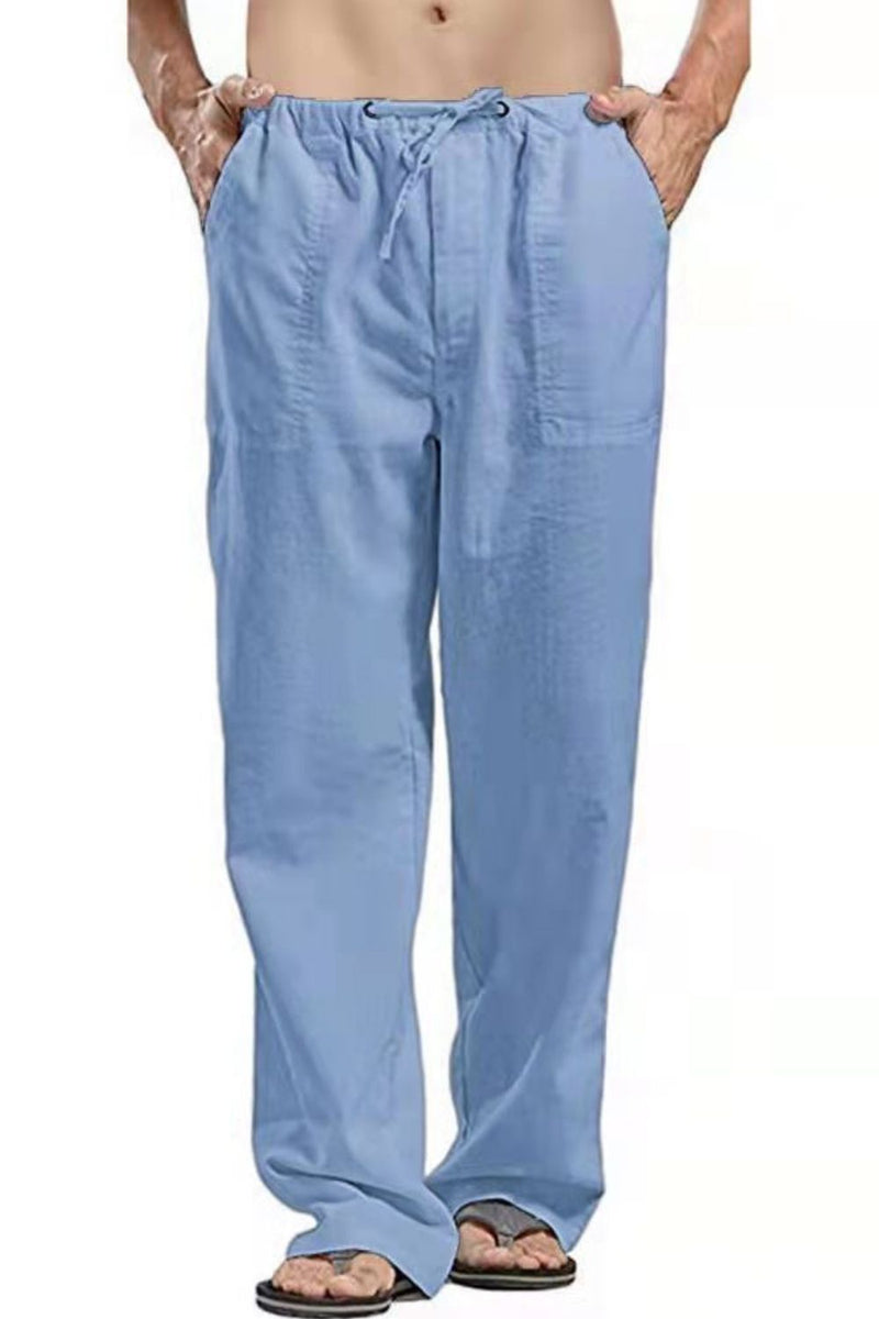 Men's Full Size Drawsrting Straight Leg Pants Plus Size 3