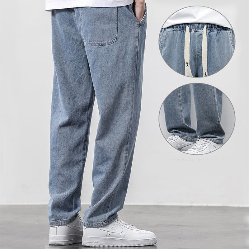 Iver Drawstring Wide-Leg Jeans