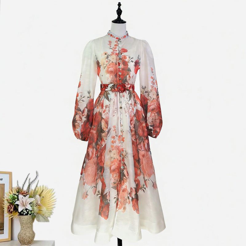 Delphine Puff-Sleeve Belted Dress 8