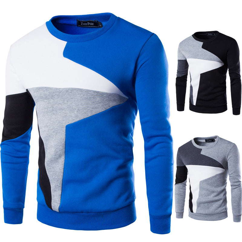 Theo Printed Knit Pullover in Blue