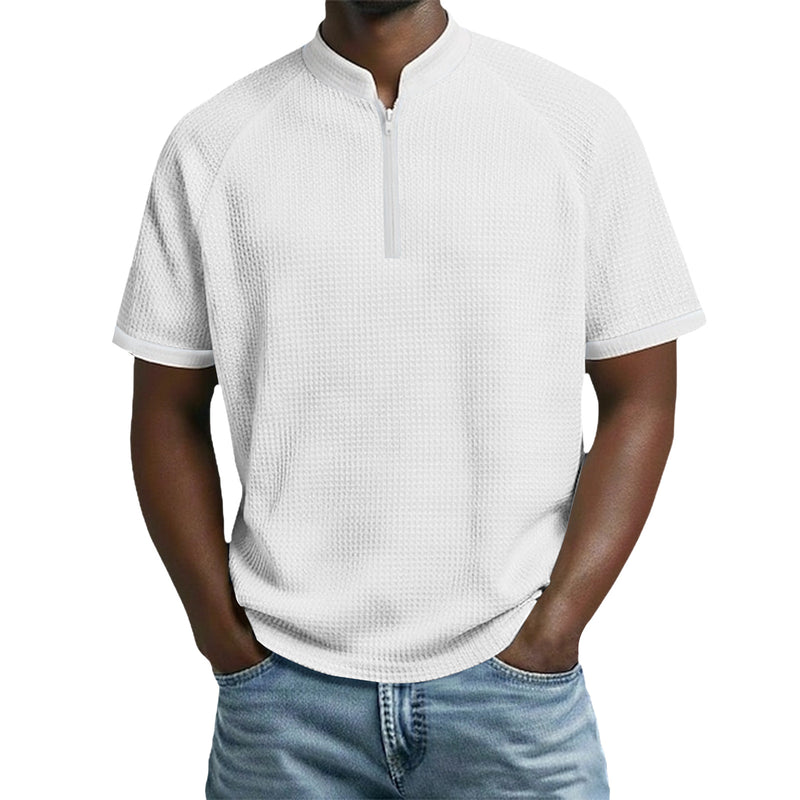 Contrast Stand-Collar Tee 3