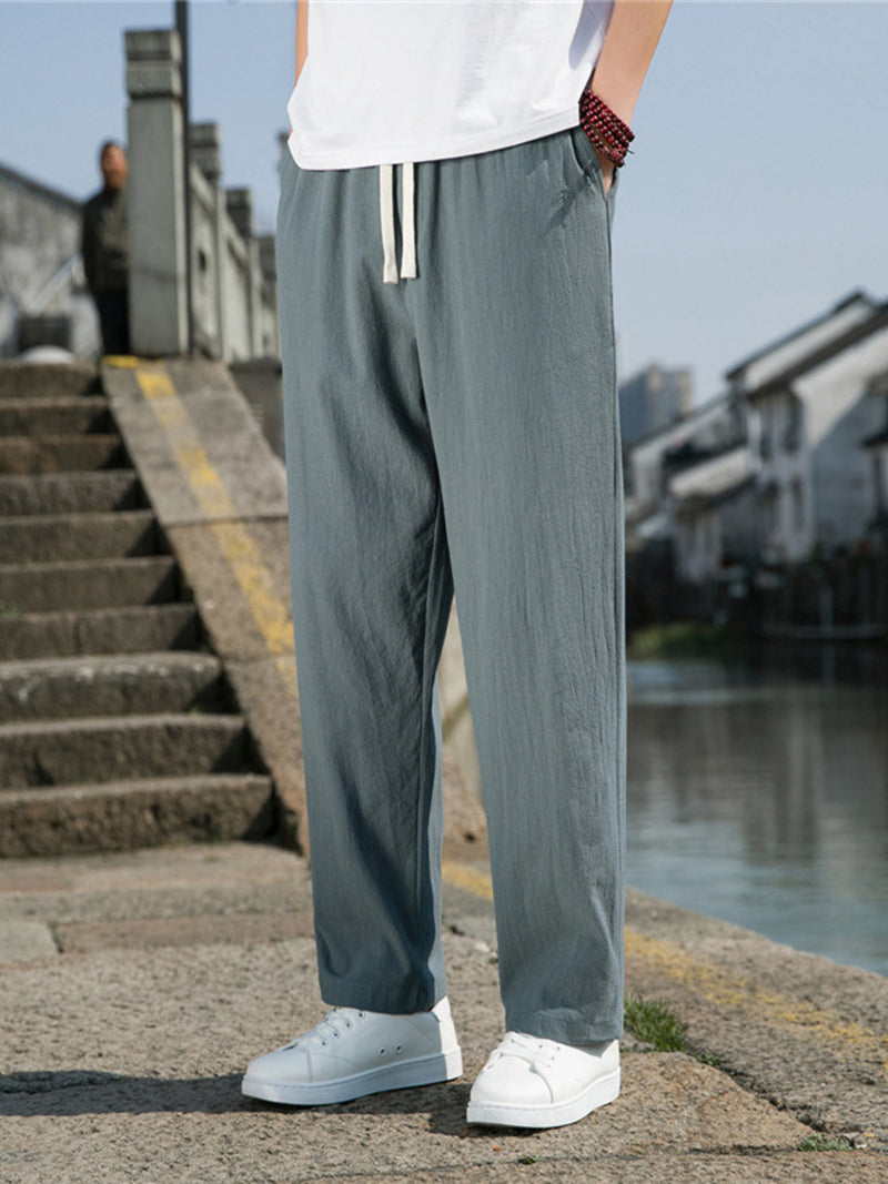 Men's Plus Size Loose Fit Drawstring Casual Pants 1