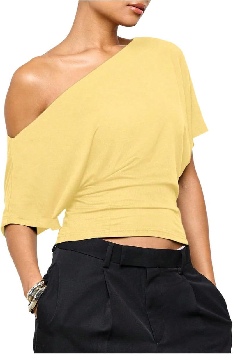Livia Loose Summer Tee — Lemon Yellow