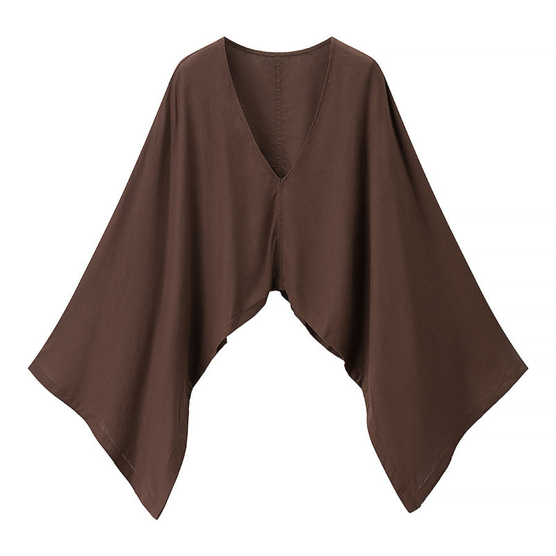 Earthy Handkerchief-Hem Kimono Top 1