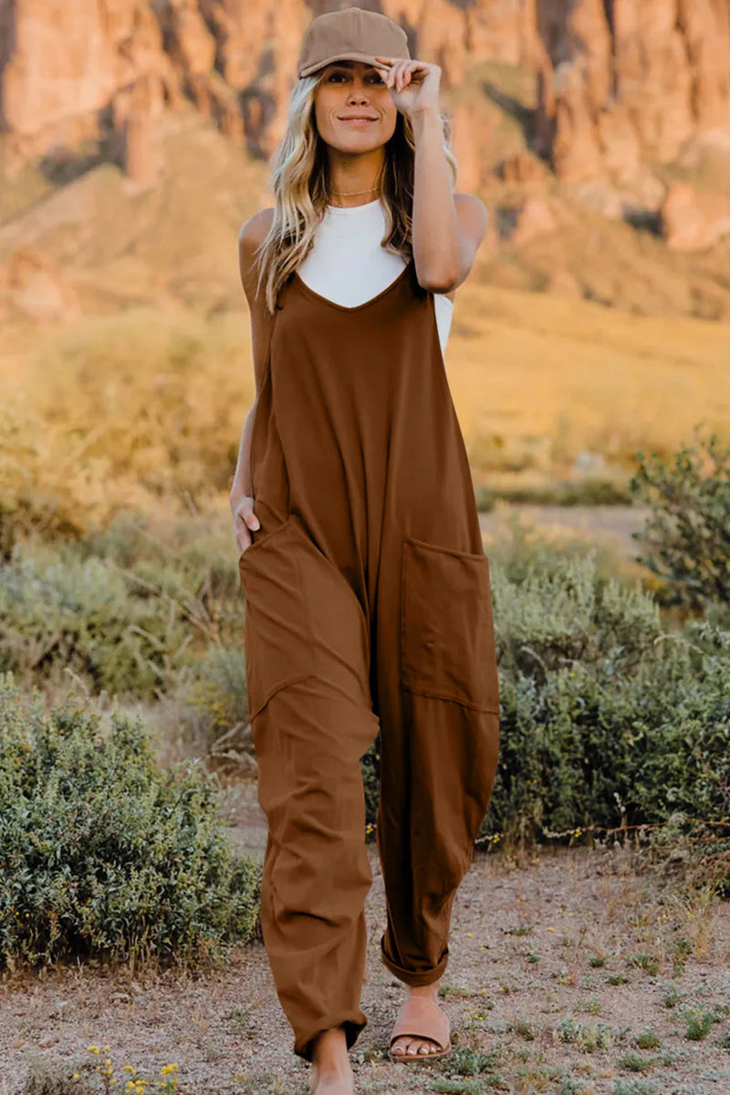 Double Take Full Size V-Neck Sleeveless Jumpsuit with Pockets 7