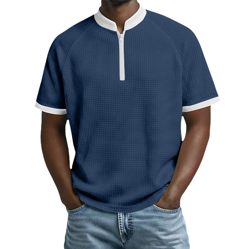 Camiseta de Cuello Alto en Contraste