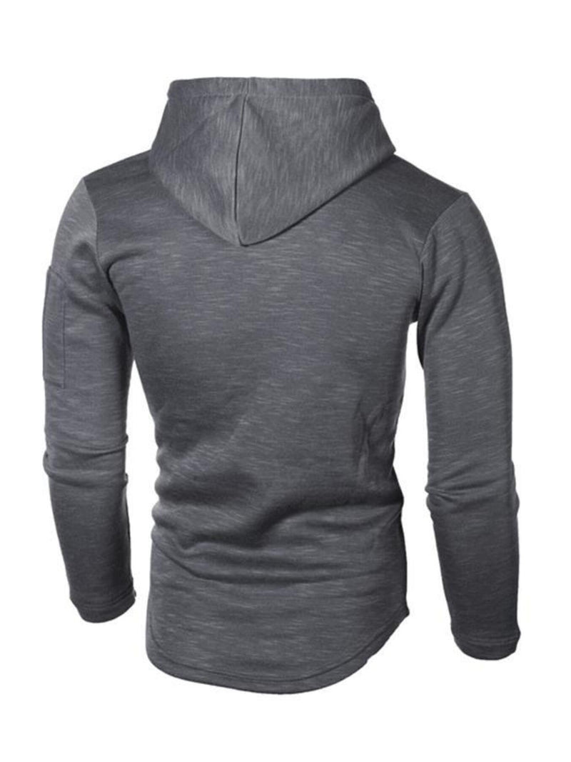 Men's Plus Size Casual Slim Fit Long Sleeve Hoodie 9