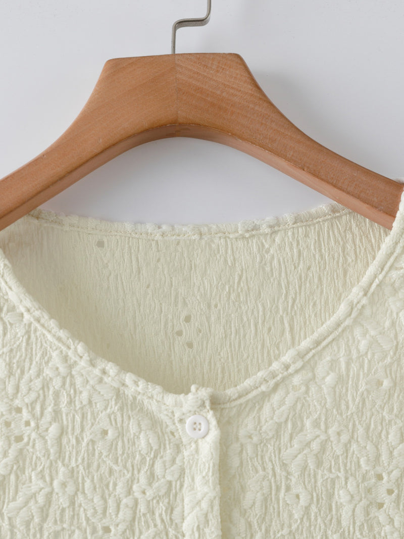 Lace Lightweight Button Up Cardigan 4