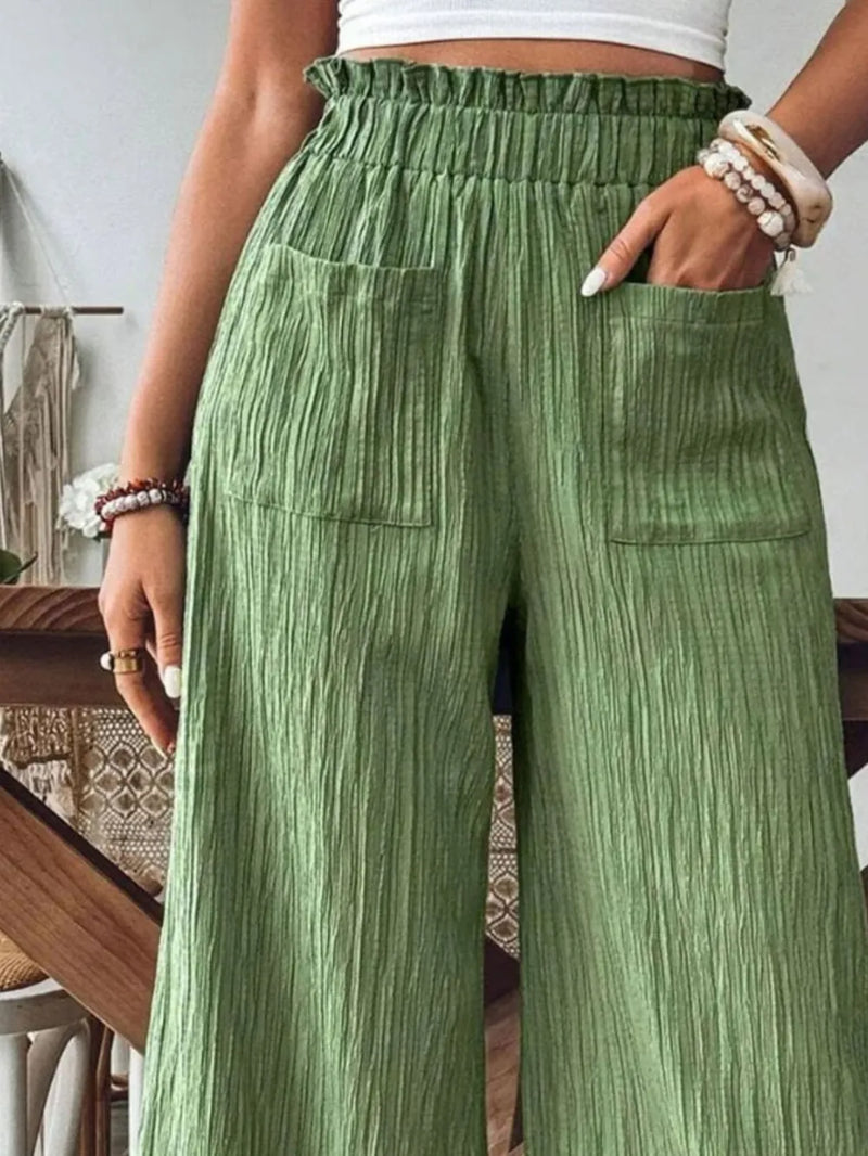 Frill Wide Leg Pants 5
