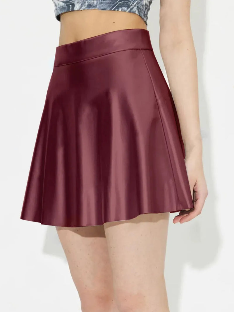 Ruched Mini Skirt with Zipper 6