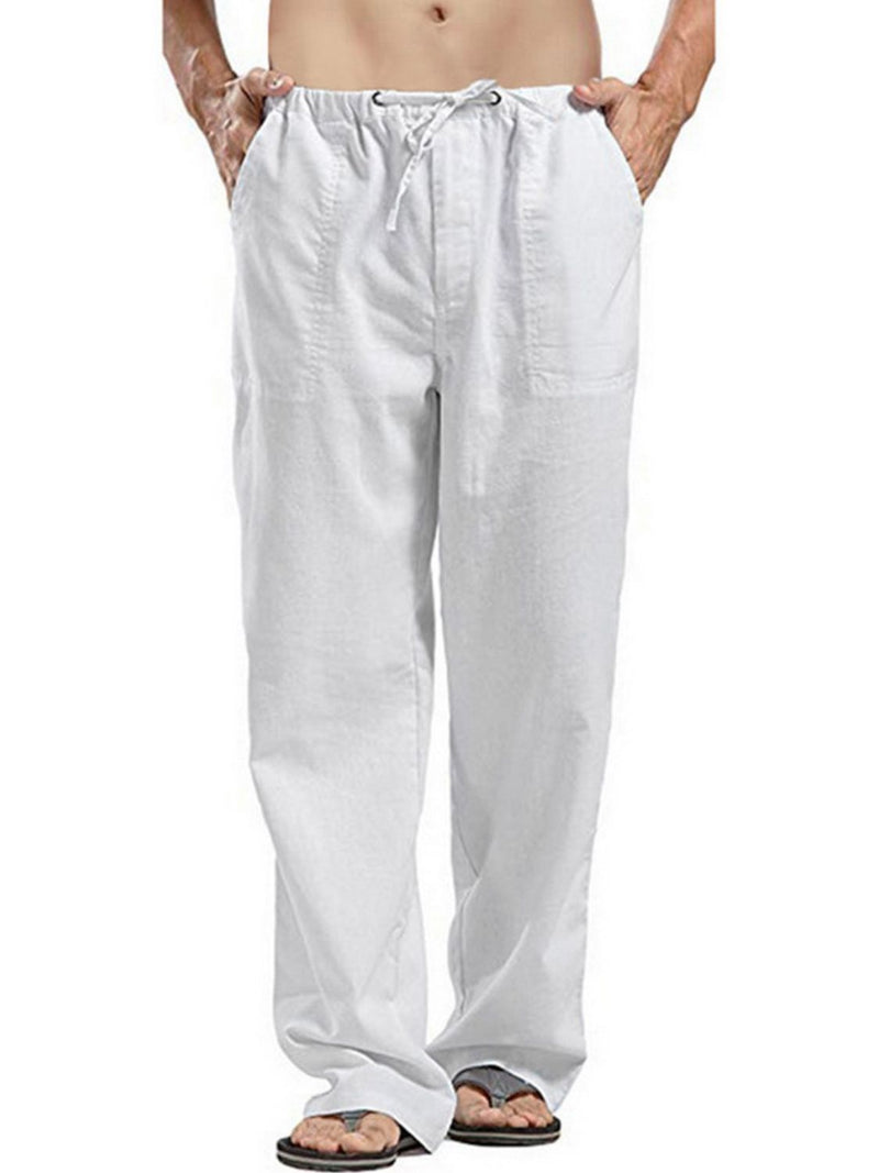 Men's Full Size Drawsting Straight Leg Pants Plus Size 2
