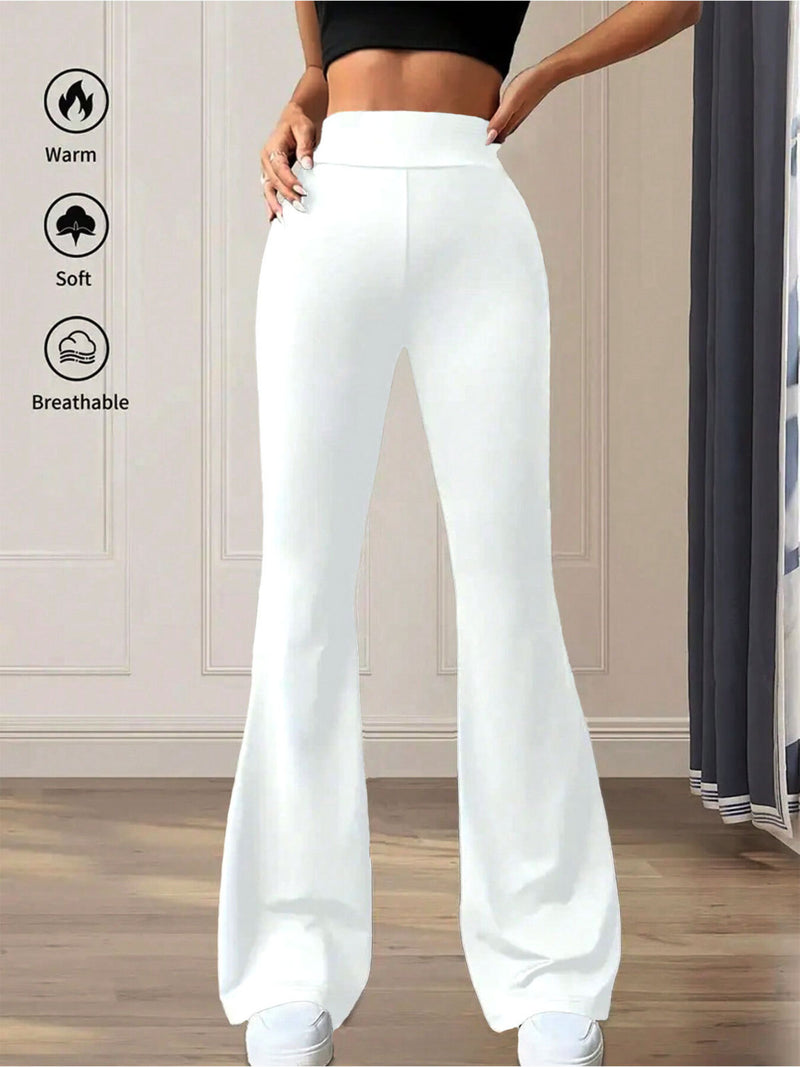 High Waist Flare Pants | Hazel & June White