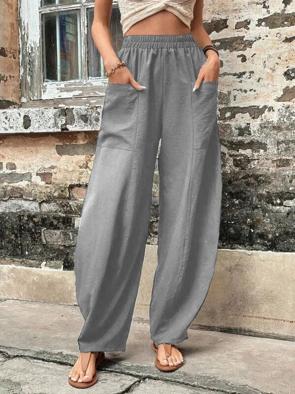 Isla Harem Beach Pants — Gray