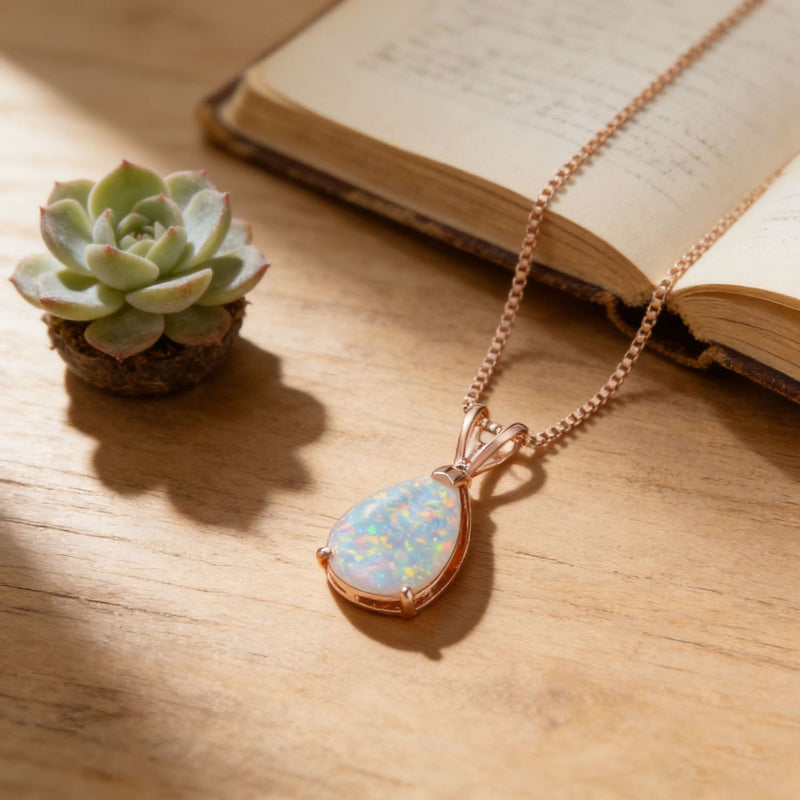 Liora Opal Teardrop Necklace 8