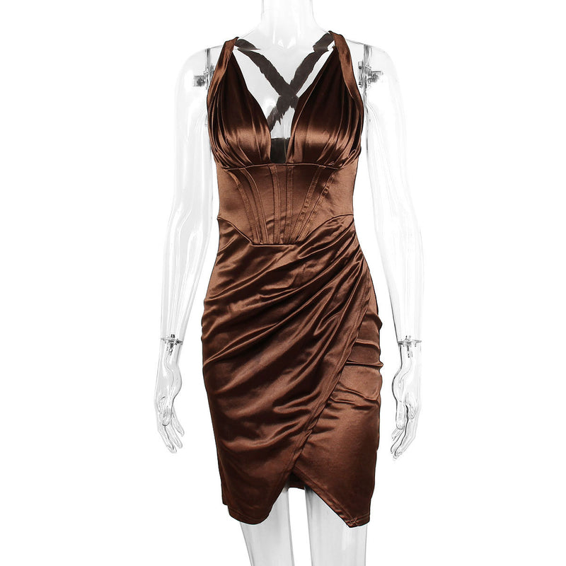 Liana Pleated Halter Dress 2