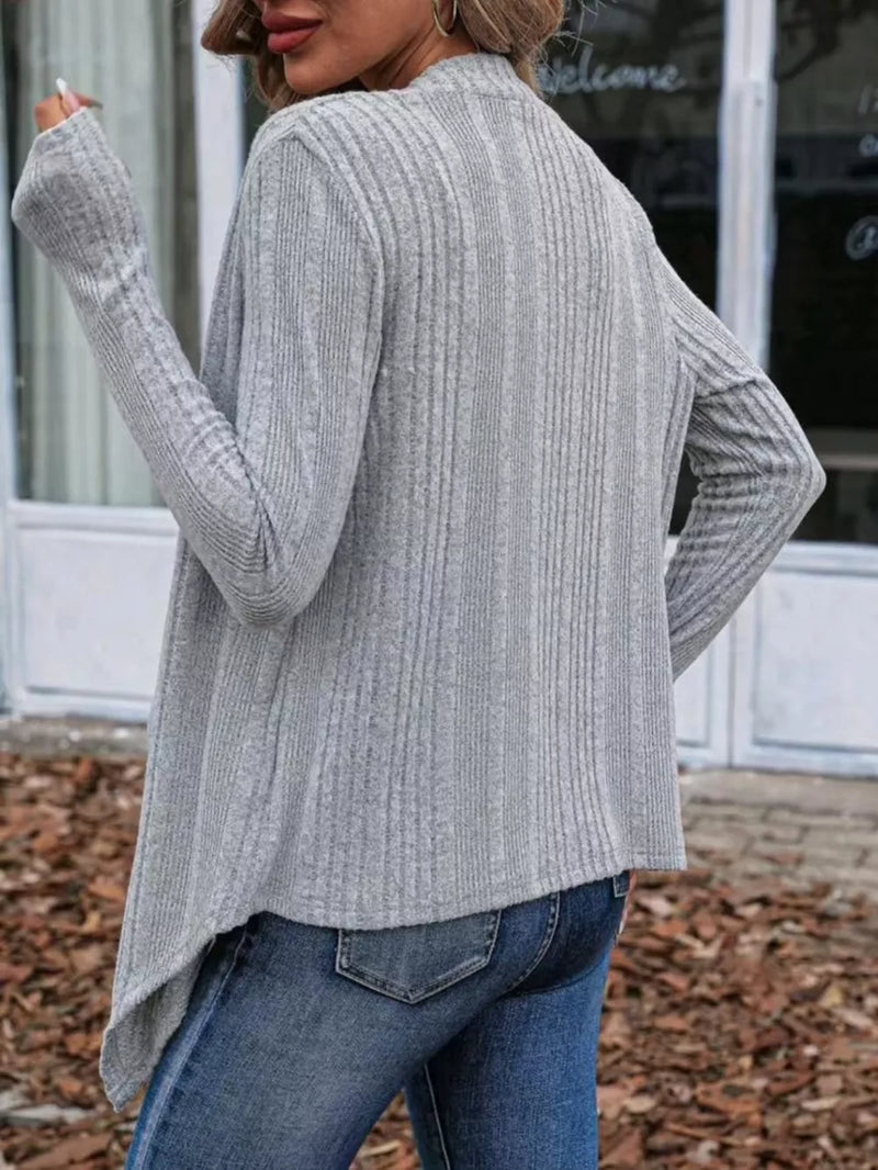 Casual Knit Open Front Cardigan 6
