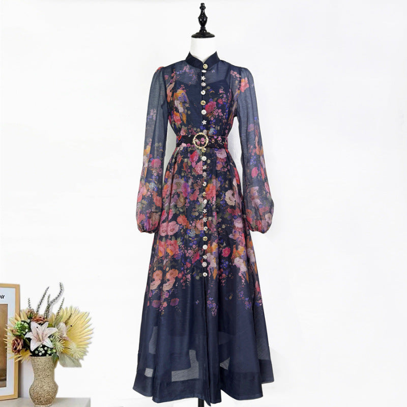 Delphine Puff-Sleeve Belted Dress 12