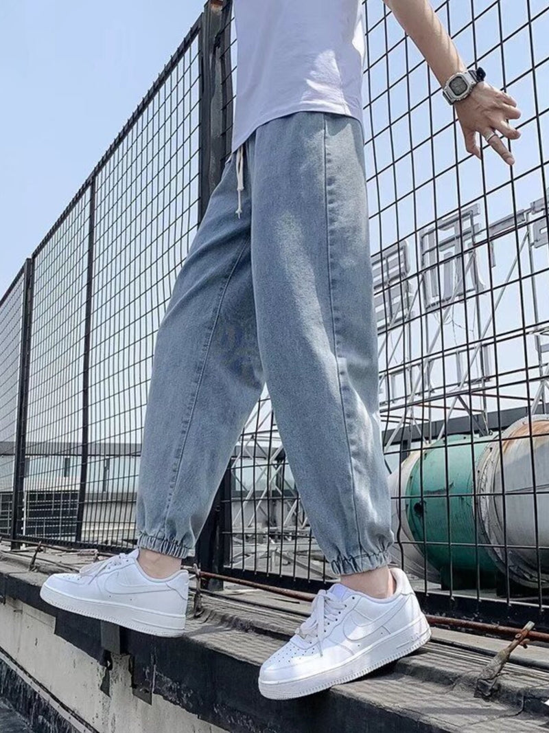 Men's Full Size Loose Fit Drawstring Jeans Plus Size 3