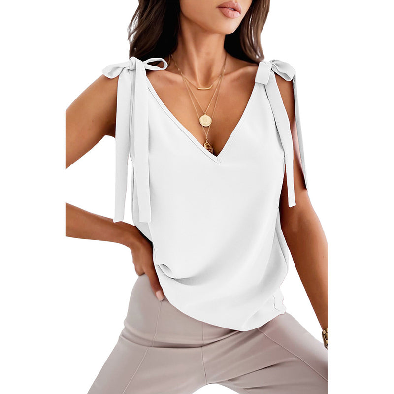 Paloma Tie-Front Camisole — White