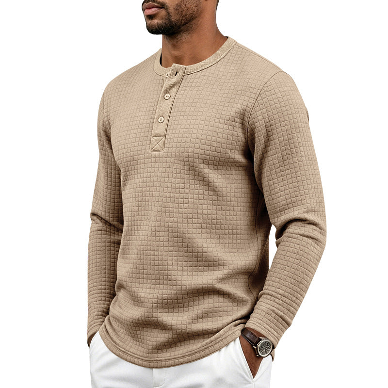 Henley de Cuadros Jacquard