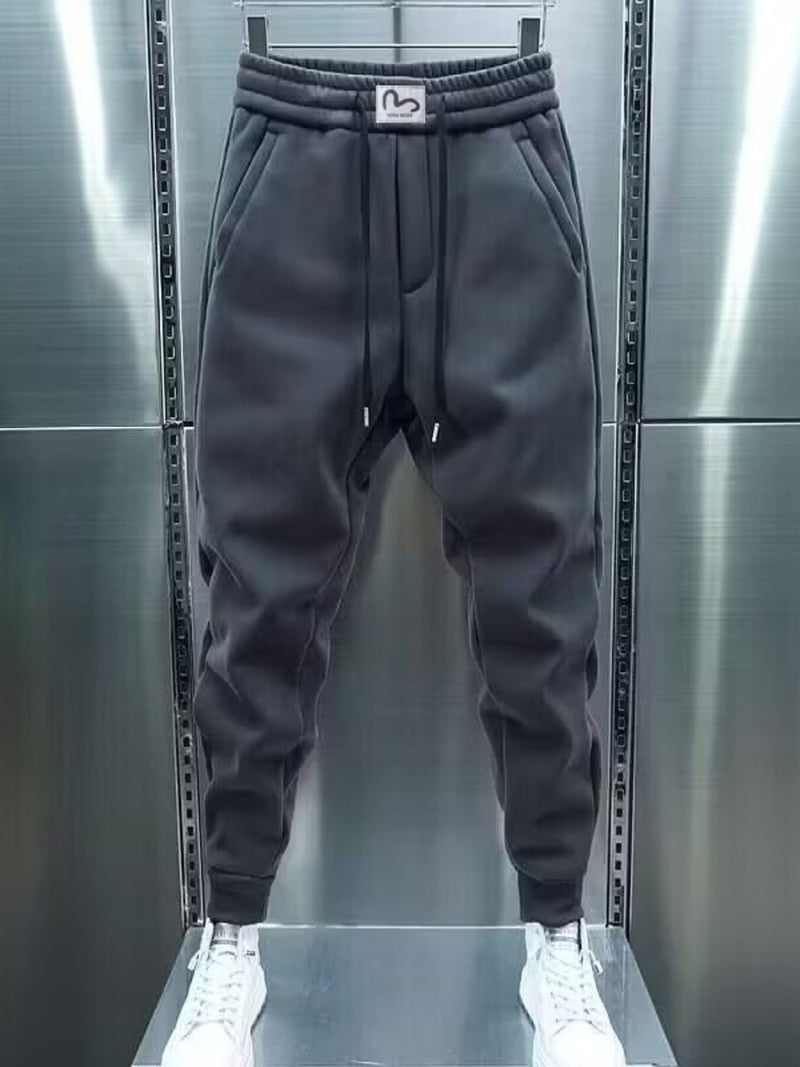 Men's Plus Size Drawstring Jogger Sweatpants with Pocketed | Hazel & June Gray