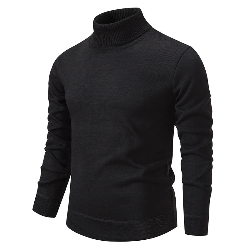 Mercer Black Turtleneck Sweater in Black