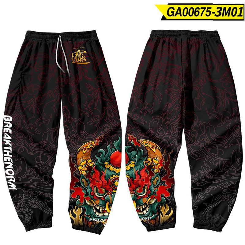 Pantalones Cargo Utilitarios con Estampado