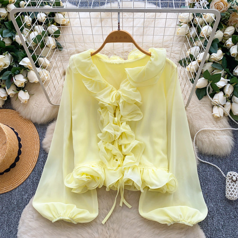 Margaux Ruffled Chiffon Blouse 8