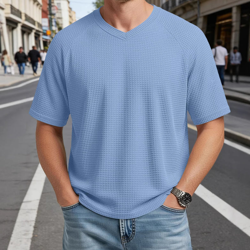 Raglan Waffle-Knit Tee 4