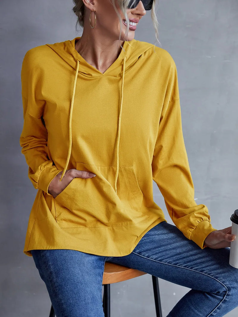 Ivy Lane Drawstring Pocketed Dropped Shoulder Hoodie 5