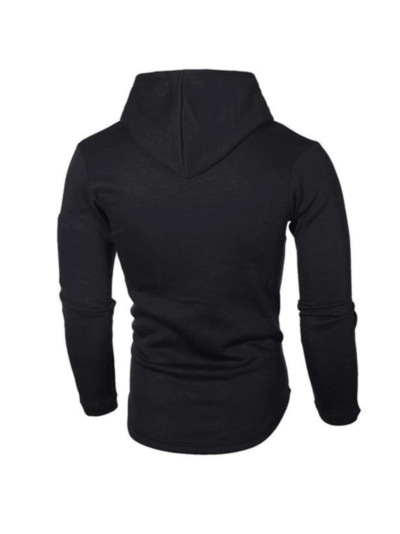Men's Plus Size Casual Slim Fit Long Sleeve Hoodie 6