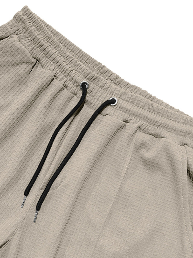 Men's Full Size Textured Drawstring Casual Pants Plus Size 11