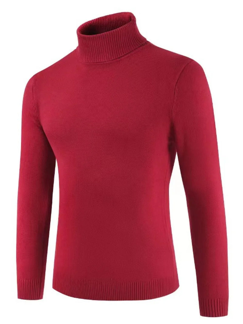 Men's Plus Size Turtleneck Long Sleeve Sweater 5