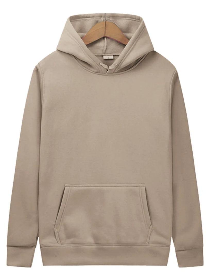 Men's Full Size Kangaroo Pocket Long Sleeve Hoodie Plus Size 5