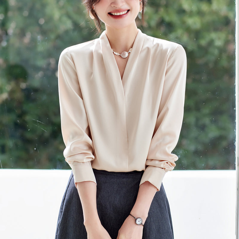Womens Breathable Wrinkle-resistant Chiffon Bl 1