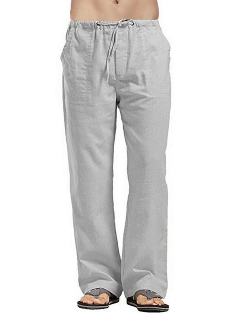 Men's Full Size Drawsting Straight Leg Pants Plus Size 9