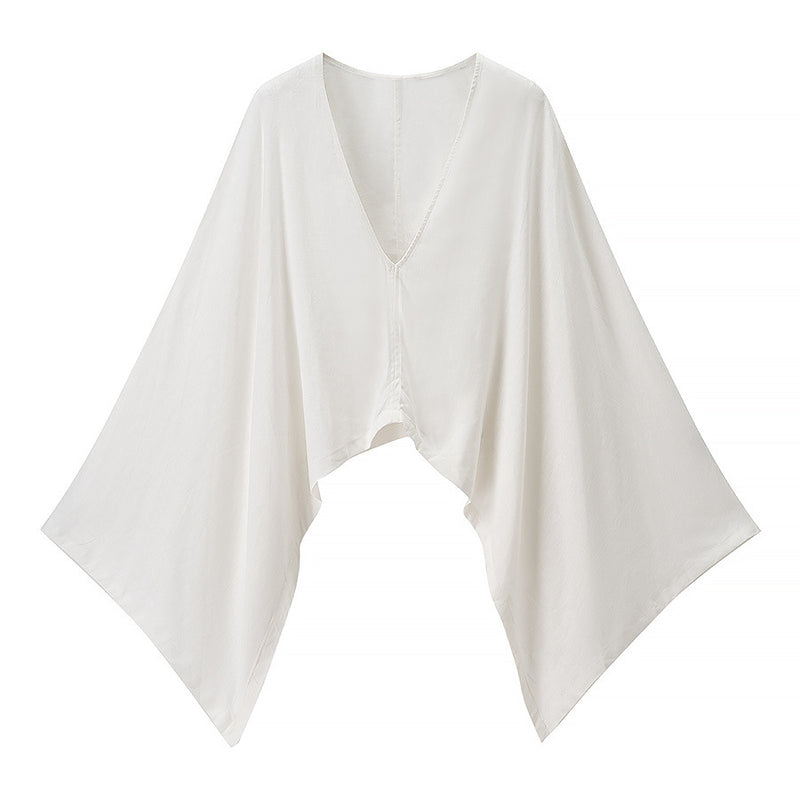 Earthy Handkerchief-Hem Kimono Top 4