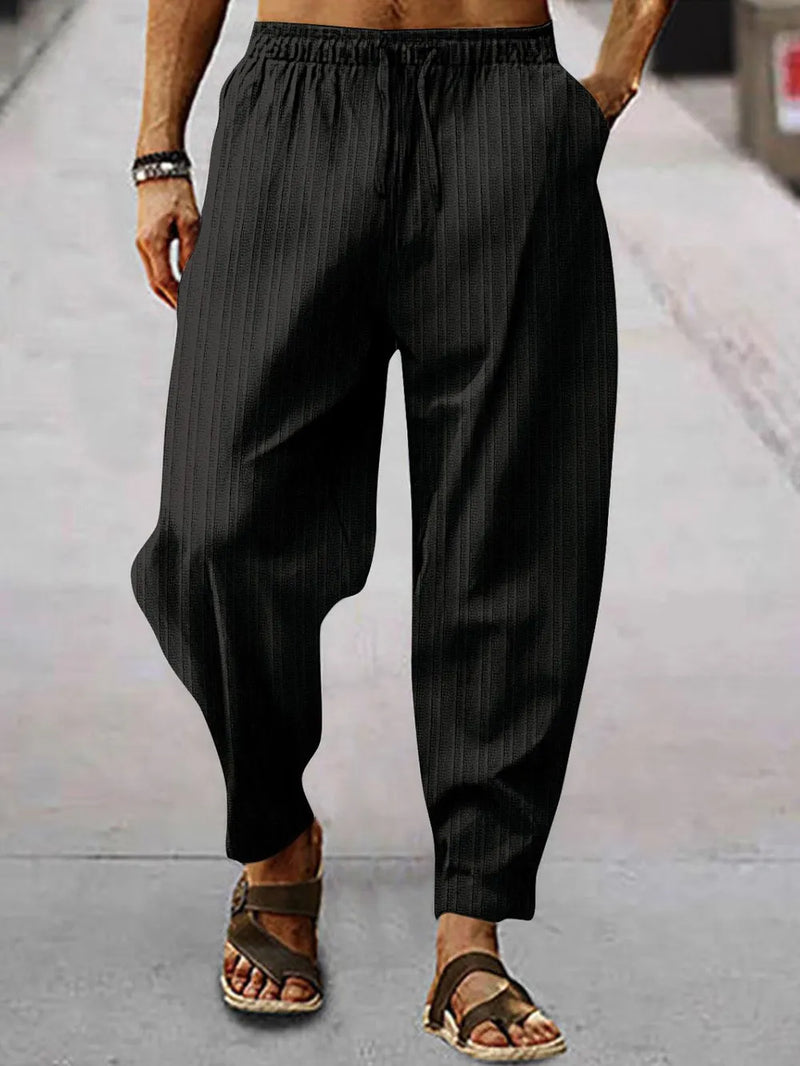 Men's Full Size Drawstring Pants with Pockets Plus Size 2
