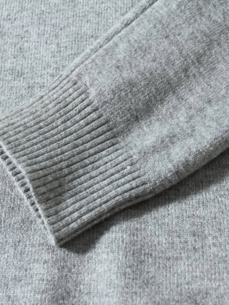 Men's Plus Size Ribbed Hem Long Sleeve Sweater 6