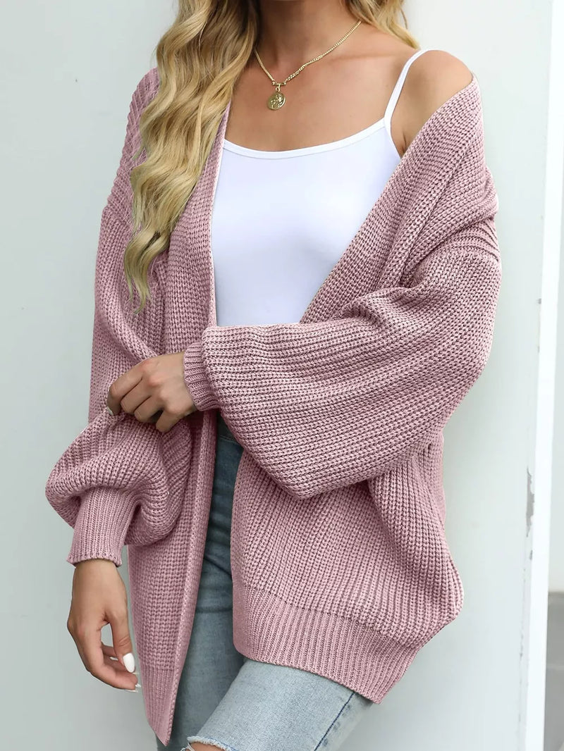 Chunky Knit Open Front Cardigan 2