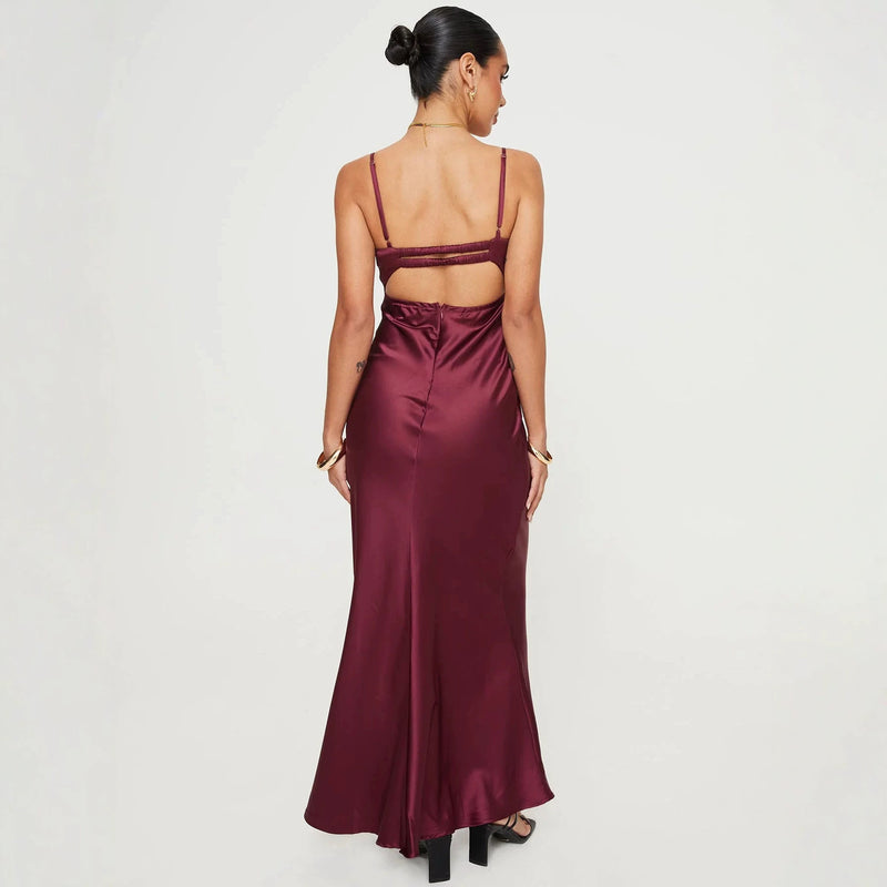 Noémie Satin Slip Dress 3